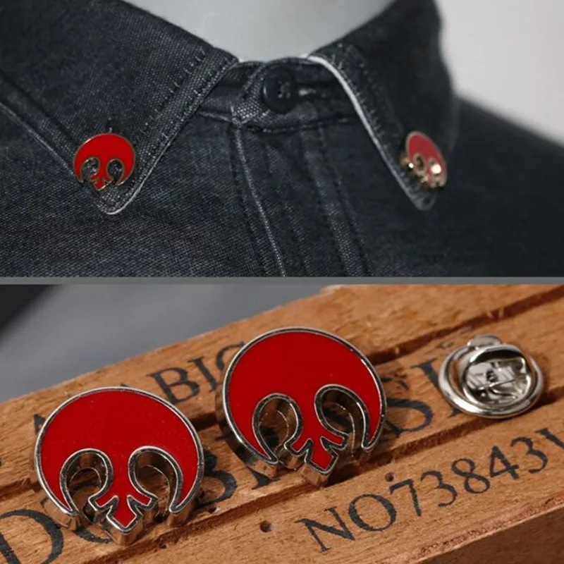 red fire Enamel Emblem Badge enamel lapel pin men brooch suit lapel