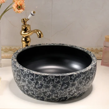 

Europe Style Handmade Flower Shape Countertop Ceramic Bathroom Basin Bathroom Sink
