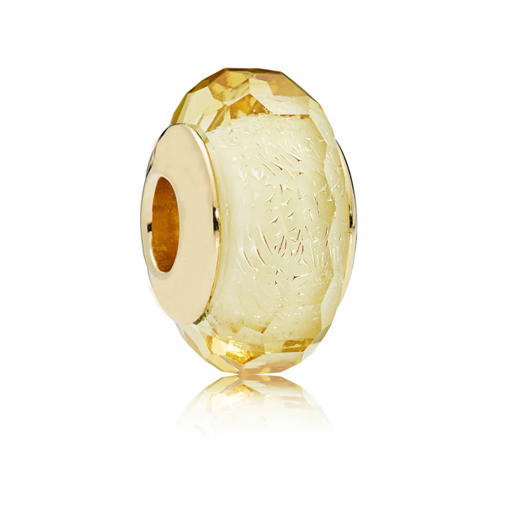 QANDOCCI серебро 925 пробы Золотое граненое муранское стеклянное украшение