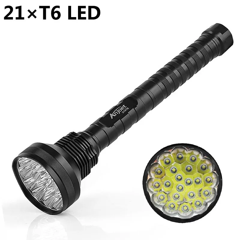 Lanterna de Alta Lâmpada de Trabalho Lanterna de Acampamento Glare Potência Xm l 15 Anjoet 21 24 t6 5 Modos Torch Sotaque Levou 35000 Lumens Luz 4 Cheap glare flashlight