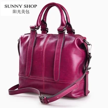 Sunny shop americana de lujo bolsos de cuero genuino bolsos de las mujeres del diseñador bolsas de mensajero de las mujeres bolsos de cuero verdaderos