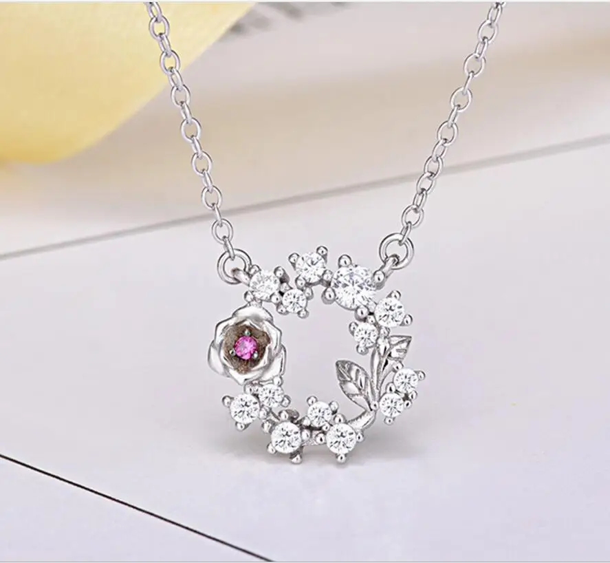 

2018 New Fashion Pure 925 Sterling Silver necklace female jewelry simple new fashion brand woman jewelry