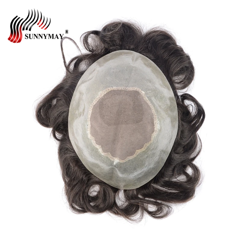 Человеческие волосы накладка из искусственных волос для мужчин Apollo, sunnymay-протез, замена волос кусок