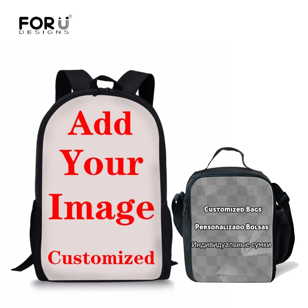

FORUDESIGNS Children Backpack Customize Image Print Orthopedic School Bags Set Primary Schoolbag Mochila Bookbag Back to School