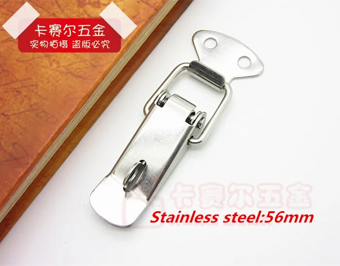 

56mm Stainless Steel Toggle Case Box Chest Trunk Latch Spring Loaded Latch Clamp Clip Duck Billed Buckles 5pcs