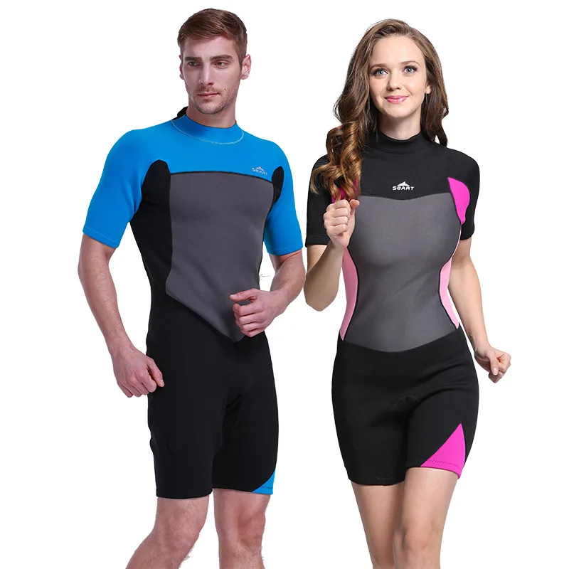 

Sbart Shorty Wetsuit 2mm Premium Neoprene Wetsuits Short Sleeve Spring Suit for Scuba Diving, Snorkeling, Swimming for Men Women