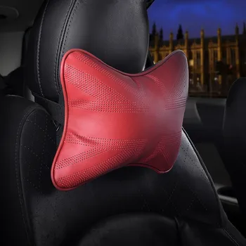 

PU Leather Car Seat Neck Protection Pillow Breathable Headrest Universal for BMW Mini Cooper Interior Styling Accessories