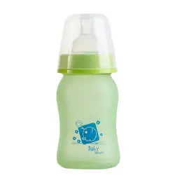 240 мл/150 мл широкий рот Arc Детские бутылки молока для кормления обесцвечиваемая бутылка из стекла и силикона
