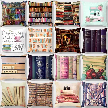 

Hot sale beauty books pillow case men women girls ladies square pillow cases home creative color pillow cover 45*45cm
