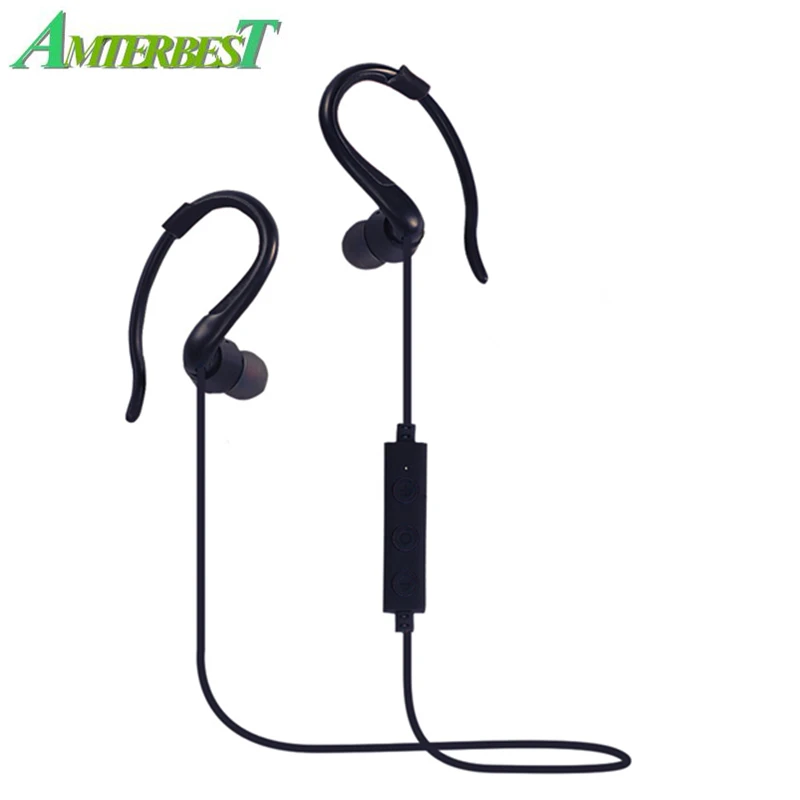 

AMTERBEST Wireless Bluetooth Earphone Running Sports Stereo Auriculares Ear Hook Headset with Mic Headphone for Phones XIAOMI