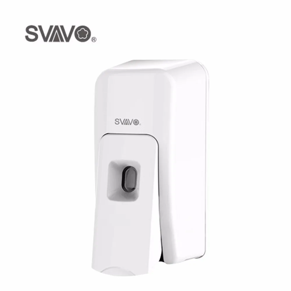 Wall Mounted Bathroom Hand Pressing Liquid Soap Dispenser 600ml White