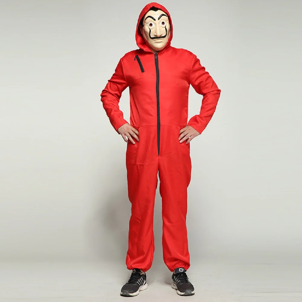 Salvador Dali Movie Costume Money Heist The House of Paper La Casa De Papel Cosplay Halloween Party Costumes with Face Mask (4)