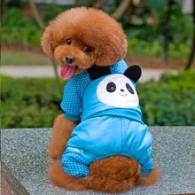 Зимний комбинезон для собак Милая панда одежда для собак теплая курта для собак Чихуахуа Пудель Бишон Мопс одежда для щенка