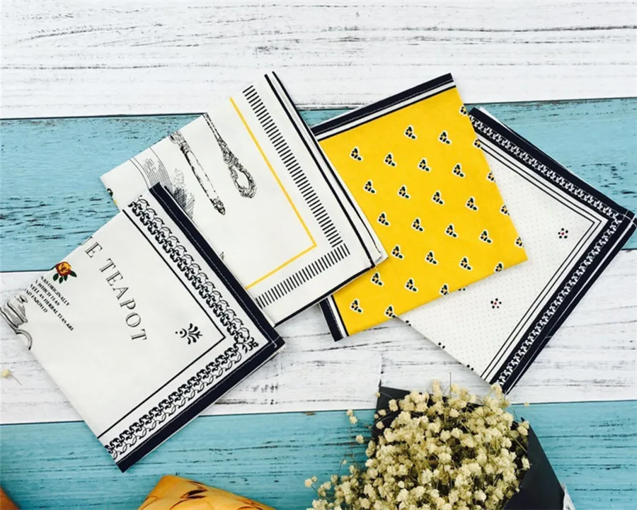 

100% Cotton Kitchen Towel European-style Napkins Household cloth Napkins Anti-slip Tea Towels Digital Print 32x34cm Table Napkin