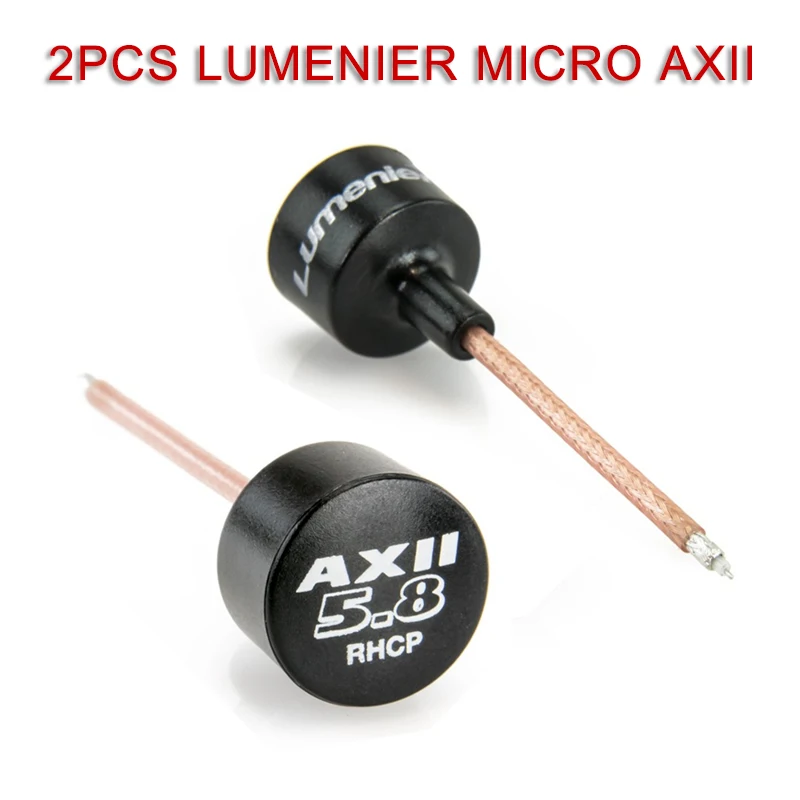 

Newest 2019 2PCS Lumenier Micro AXII Bare Wire 5.8GHz 1.6dBi 25mm Flexible RG178 FPV Antenna RHCP/LHCP for RC Remote Spare Part