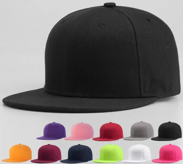 Wholesale 6pcs Men Blank Flat Bill Snap Back Hat for Spring Women Plain
