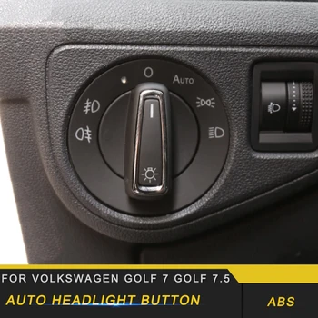 

For Volkswagen Golf 7 Golf 7.5 Car Styling Headlight Lamp Auto Switch Button Panel Frame Sticker Interior Accessories