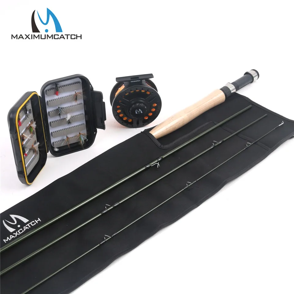 Maximumcatch 5WT 4 pieces الجديدة 9ft يطير الصيد رود ألياف الكربون يطير قضيب مع 5/6wt بكرة وخطوط السرد وصندوق و الذباب Maximumcatch 5WT 4 pieces الجديدة 9ft يطير الصيد رود ألياف الكربون يطير قضيب مع 5/6wt بكرة وخطوط السرد وصندوق و الذباب