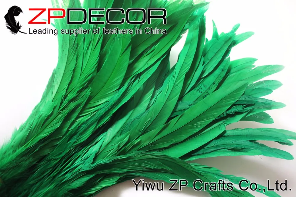 35-40cm fully dye rooster tail feathers green (8)