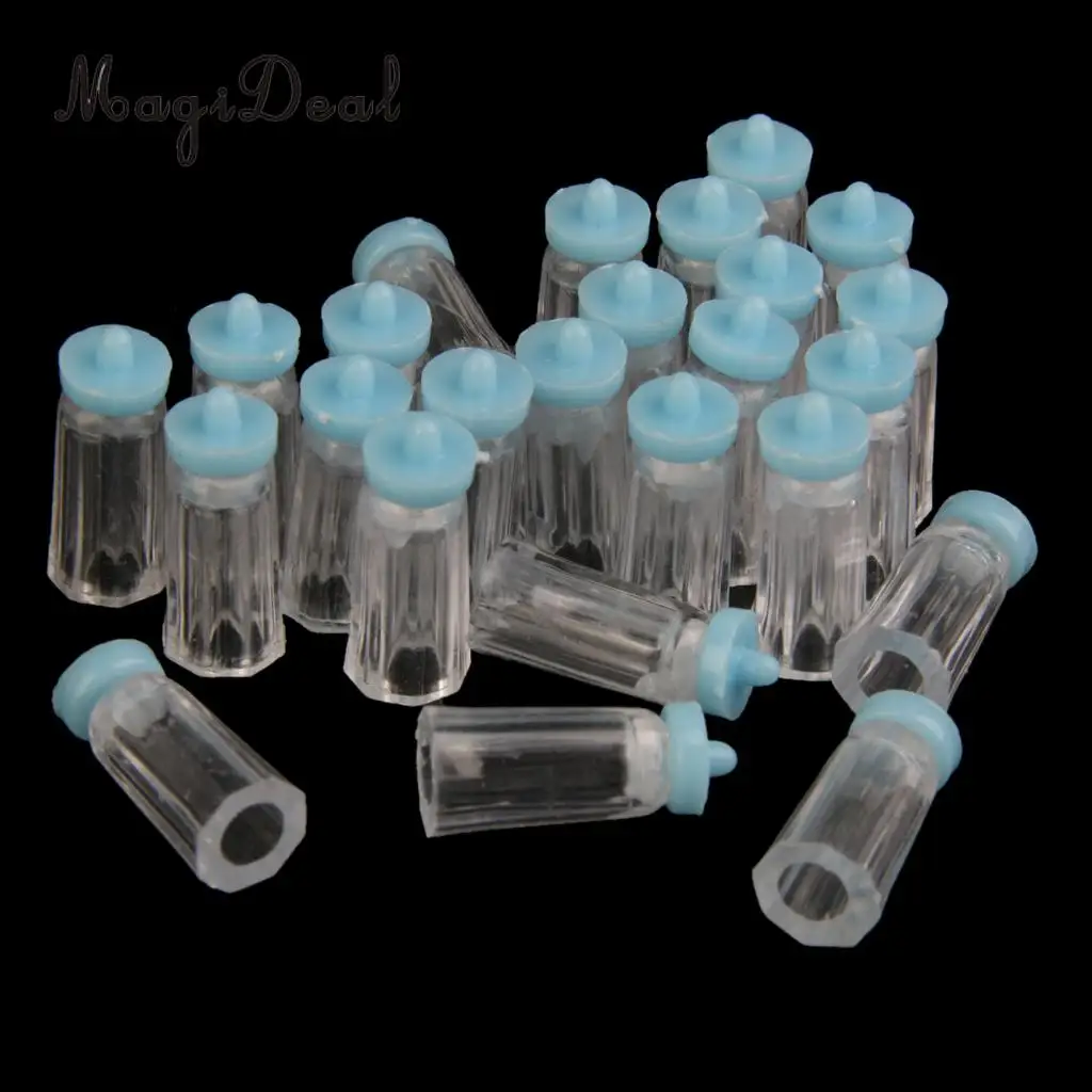 MagiDeal 24PCS/Lot Plastic Mini Baby Milk Bottles Boy Girls Baby Shower Party Favors Gifts Pink/Blue