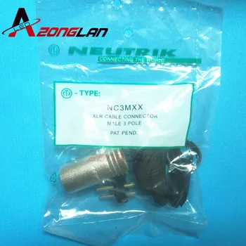 

original FOR NEUTRIK connector 20PCS/LOT 10PCS NC3MXX + 10PCS NC3FXX Male et femelle Un ensemble 3 Broches XLR Connecteur avec