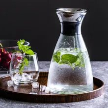 Бытовой утолщенный прозрачный стеклянный чайник для холодной воды с крышкой, охлаждающий чайник, чайник для фруктового сока