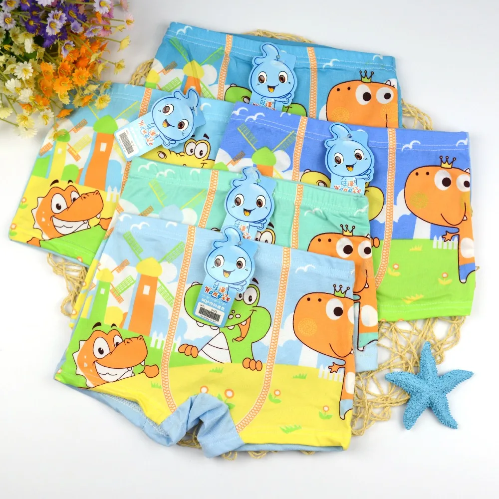 3Pcs/lot Briefs For Boys 2018 dinosaur Printing Cartoon Children Briefs