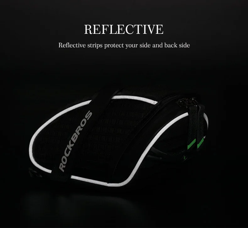 Best ROCKBROS Bicycle Saddle Bag 3D Shell Rainproof Reflective Shockproof Cycling Bike Tube Rear Tail Seatpost Bag Bike Accessories 14