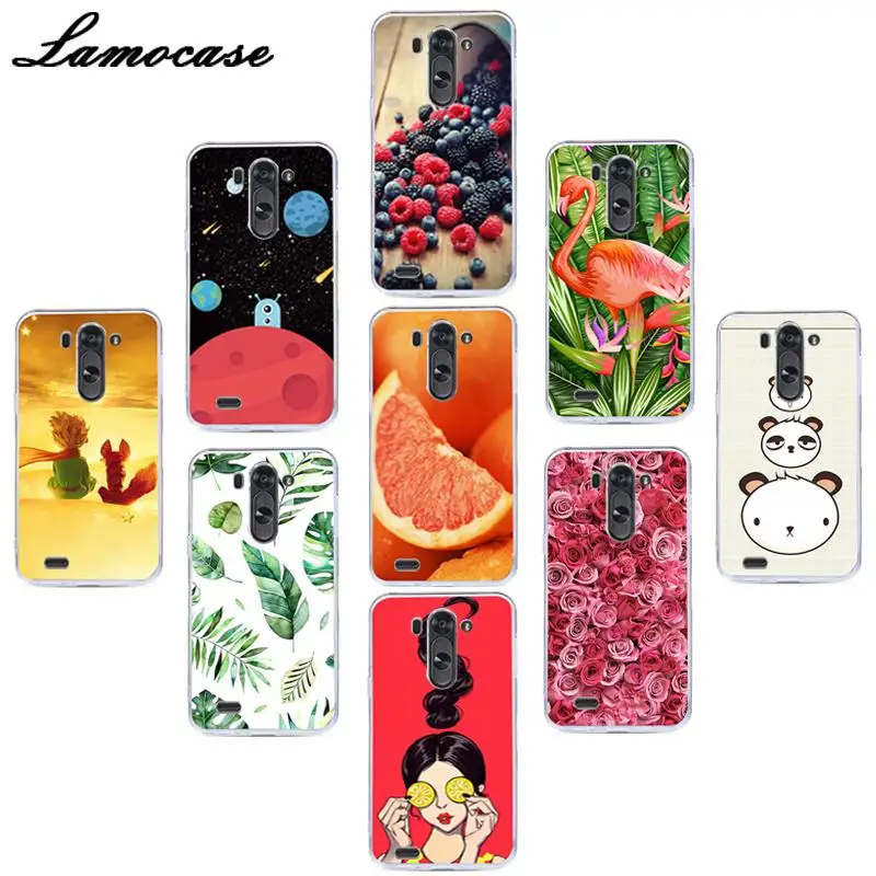 Lamocase الطباعة الملونة الهاتف غطاء ل LG Optimus G3S S G3 البسيطة G3 فوز D728 5 ''D725 D722 D724 TPU الكرتون عودة حالة يغطي