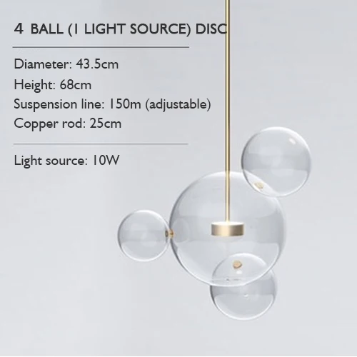 Clear Glass Ball Living Room Chandeliers Art Deco Bubble Lamp Shades Chandelier Modern Indoor Lighting Restaurant Chandeliers - Цвет абажура: Зеленый