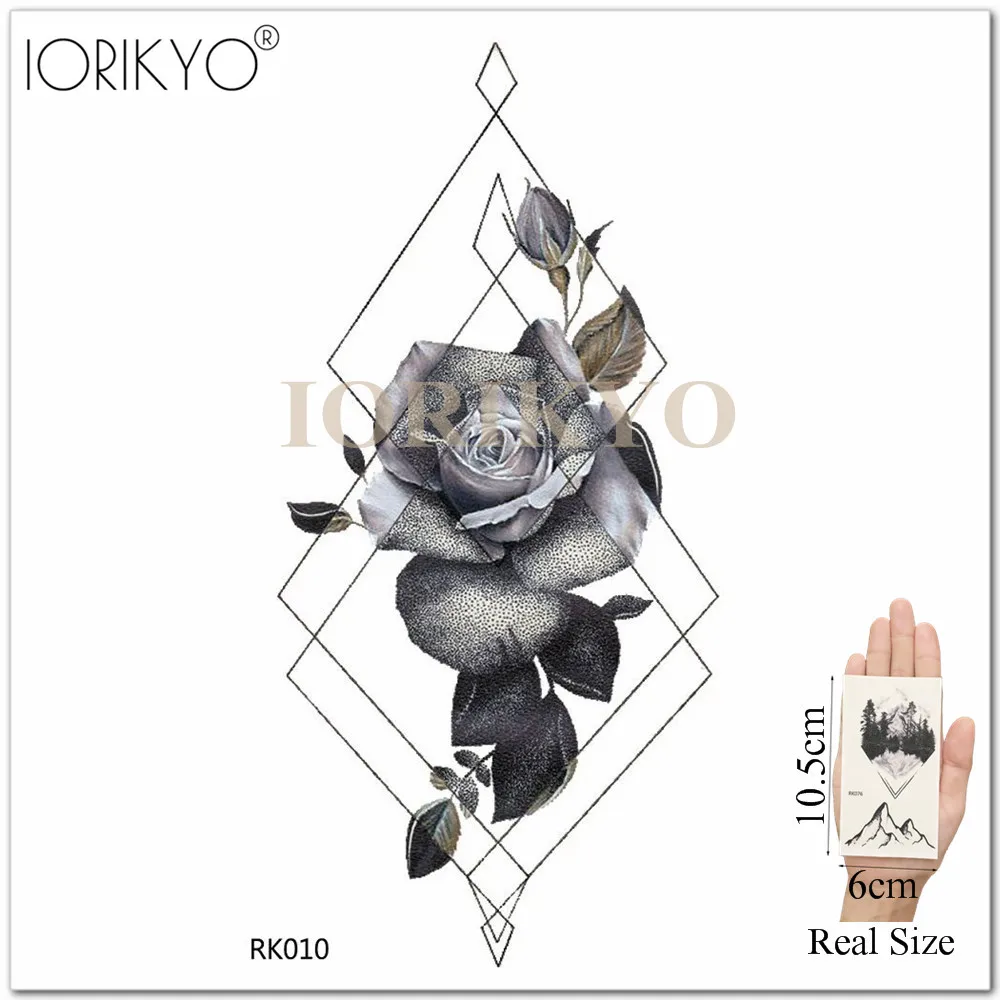 Мужская временная татуировка IORIKYO черные маленькие Moose тату для переноса воды