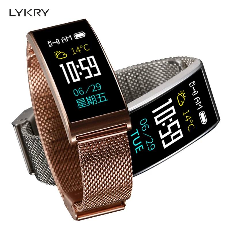

LYKRY X3 Metal Smart Wristband IP68 Waterproof Pedometer Fitness Tracker Smart Bracelet Heart Rate Monitor Smart Band Men Women