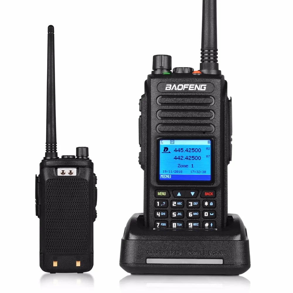 Портативная рация baofeng dmr DM 1702 GPS с голосовой записью vhf uhf двухсторонняя