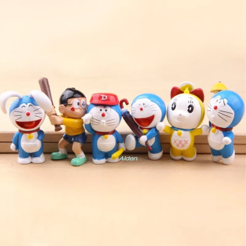 6 шт./партия с принтом Doraemon Pokonyan Nobita Nobi отделочных материалов подарок на день