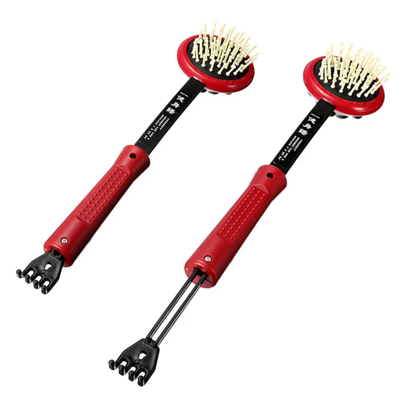 

3 I n 1 Body Head Massage Knock Hammer Tools With Stress Release Comb Extendable Back Neck Arm Scratcher Massager Health Care