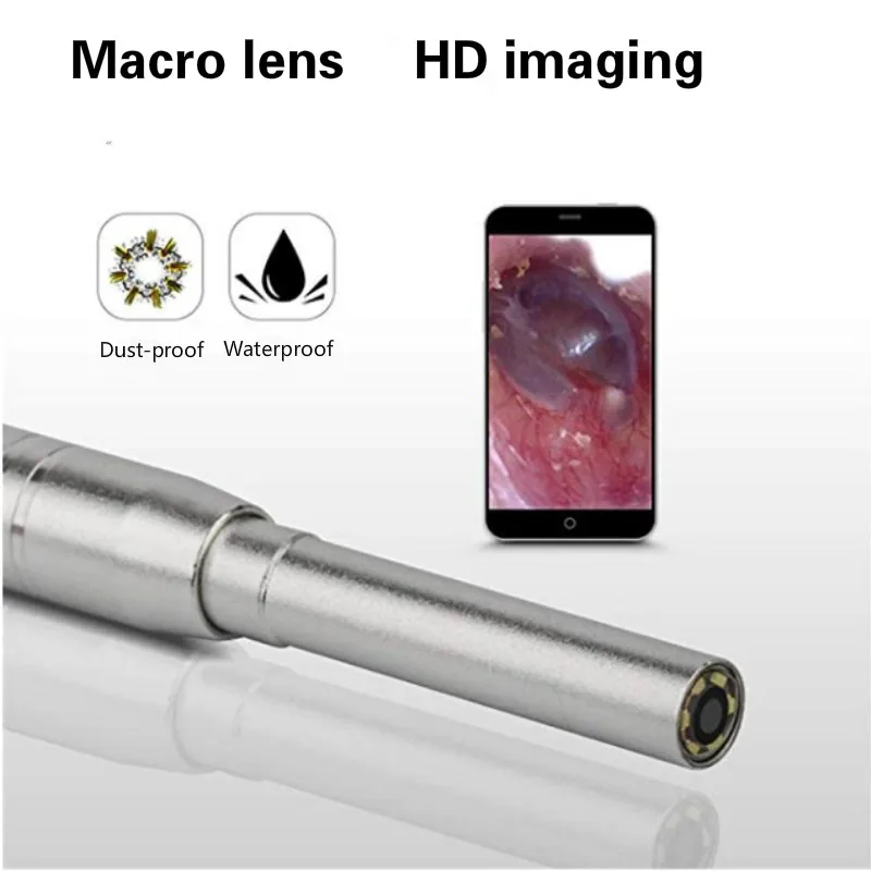 

3.9mm otoscope endoscope camera 1 million Pixel HD mobile phone imaging Visual ear spoon inspection camera Medical & Household