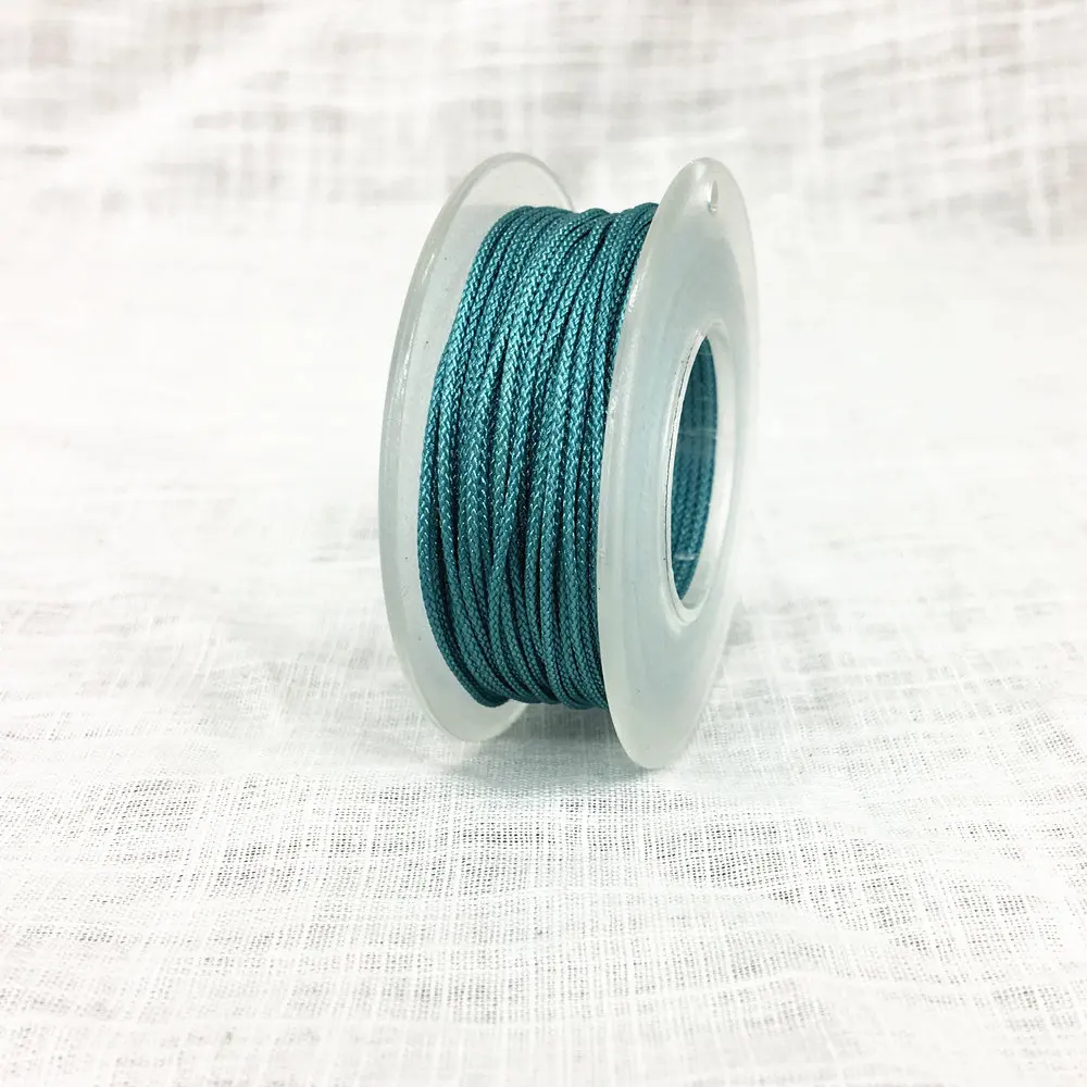 Нейлоновый шнур, 1 мм, 20 м/рулон, плетеная шелковая нить для изготовления ювелирных изделий, кисточки, макраме, трещотка, шнур, сделай сам, веревочный ремешок, бусины, браслет - Цвет: XN 511