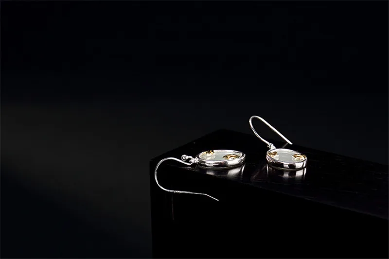 V. YA 925 пробы Серебряный цветок магнолии серьги натуральный белый камень серьги для женщин креативные серебряные ювелирные изделия