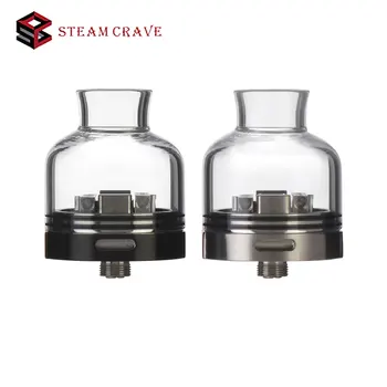 

Steam Crave Glaz RDSA Rebuildable Dripping or Squonking Atomizer with Unique Glass Top Cap & Modular Style Deck Vs Reverie RDA