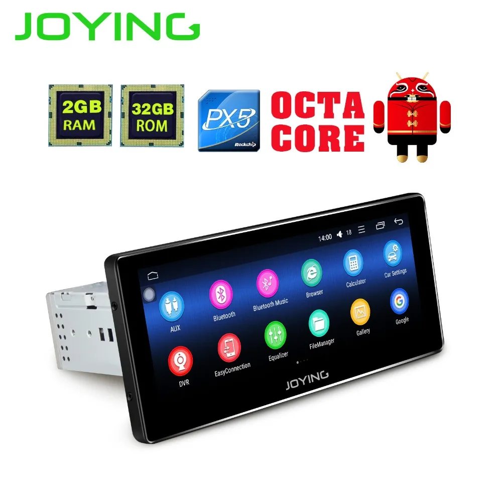 Alegría 8,8 pulgadas Android 8,0 Auto Radio estéreo solo 1 din Octa Core coche Universal reproductor de medios HD capacitiva 2 GB + 32 GB unidad de cabeza