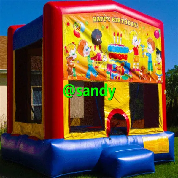 

happy birthday 4.5x4m kids commercial Bouncy Castle Inflatable jumping Castle Jumper Trampoline Bounce House Inflatable Bouncer