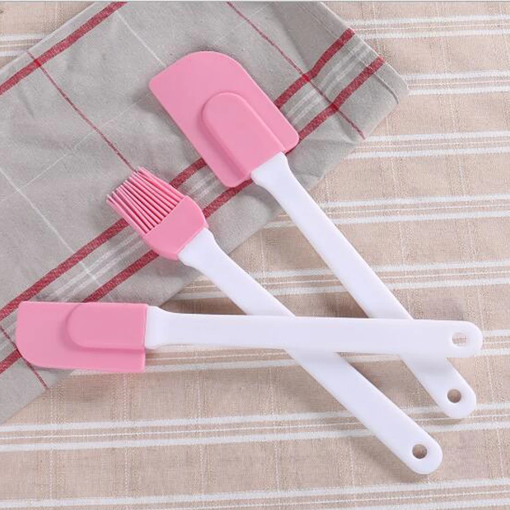 

3pcs/Set BBQ Basting Brushes Silicone Baking Pastry Tools Oil Bread Scraper Brushes Cake Butter Cream Spatula Kitchen Gadgets