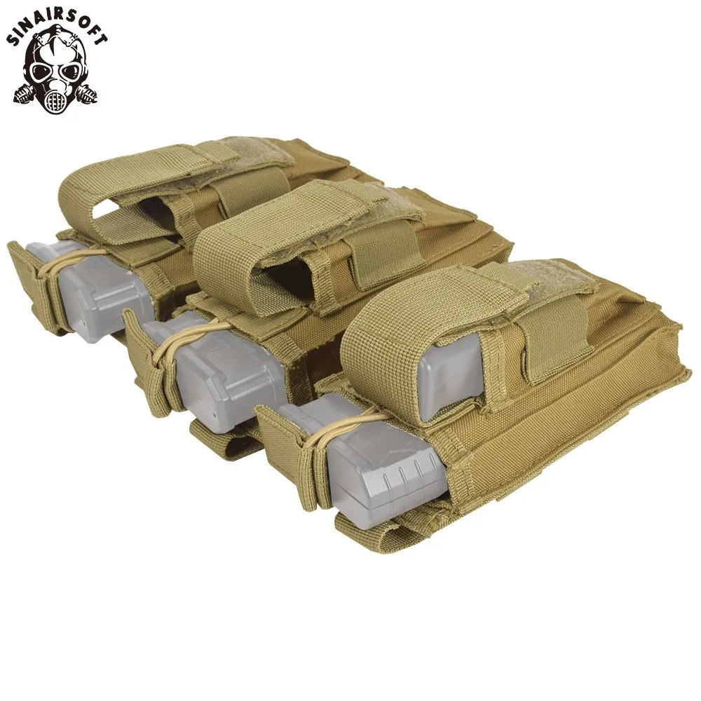 SINAIRSOFT тактическая нейлоновая сумка охотничий Molle тройной 223/5. 56 мм Открытый верх Mag Magazine M4 Сумка для пейнтбола страйкбол Arma патрон