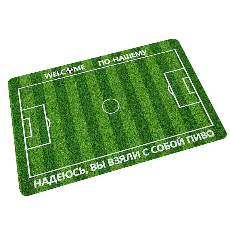 Drop Ship Soccer Football Field Print Floor Mat Ruber Doormat Capet Kids Room Floor Rug