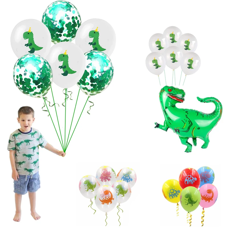 10pcs Dinosaur Balloons Dinosaur Birthday Party Decorations Kids Happy Birthday Dinosaur Party Walking Animals Baloons Kids Toys