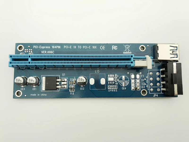 Оптовая продажа USB 3 0 PCI E Riser Express 1X 4x 8x 16x расширитель переходника карта SATA 15pin папа