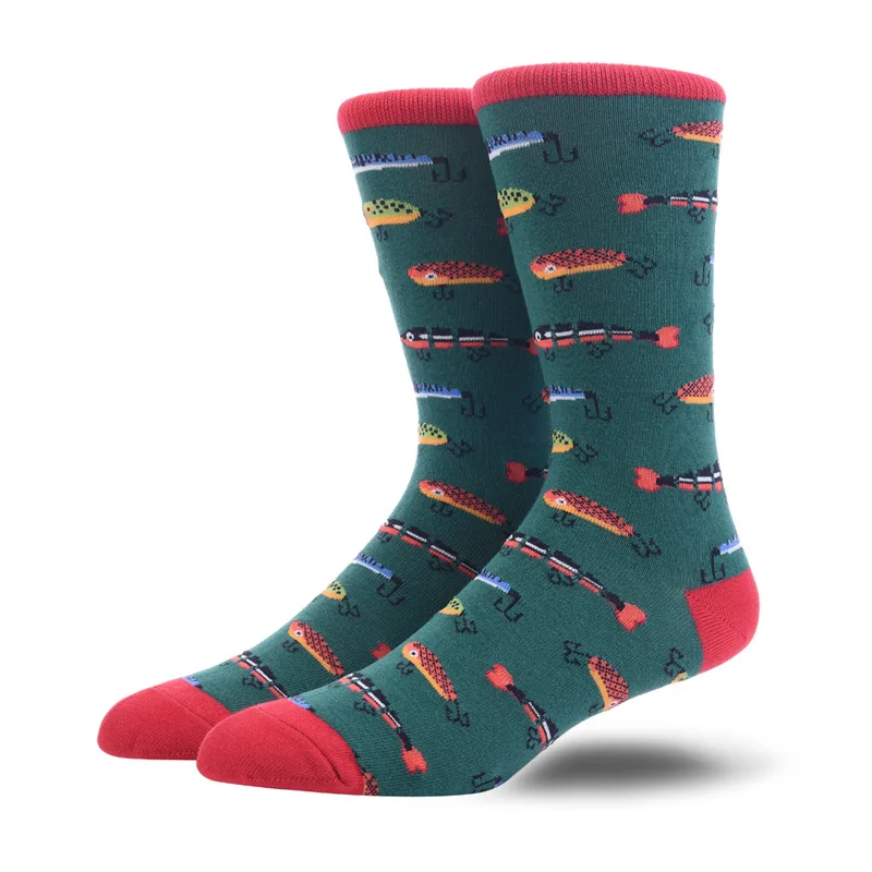 Harajuku/Популярные уличные трендовые мужские хлопковые носки, мягкие креативные носки с изображением суши, утки, собаки в стиле хип-хоп, Повседневные носки для скейтеров, мужские - Цвет: 9