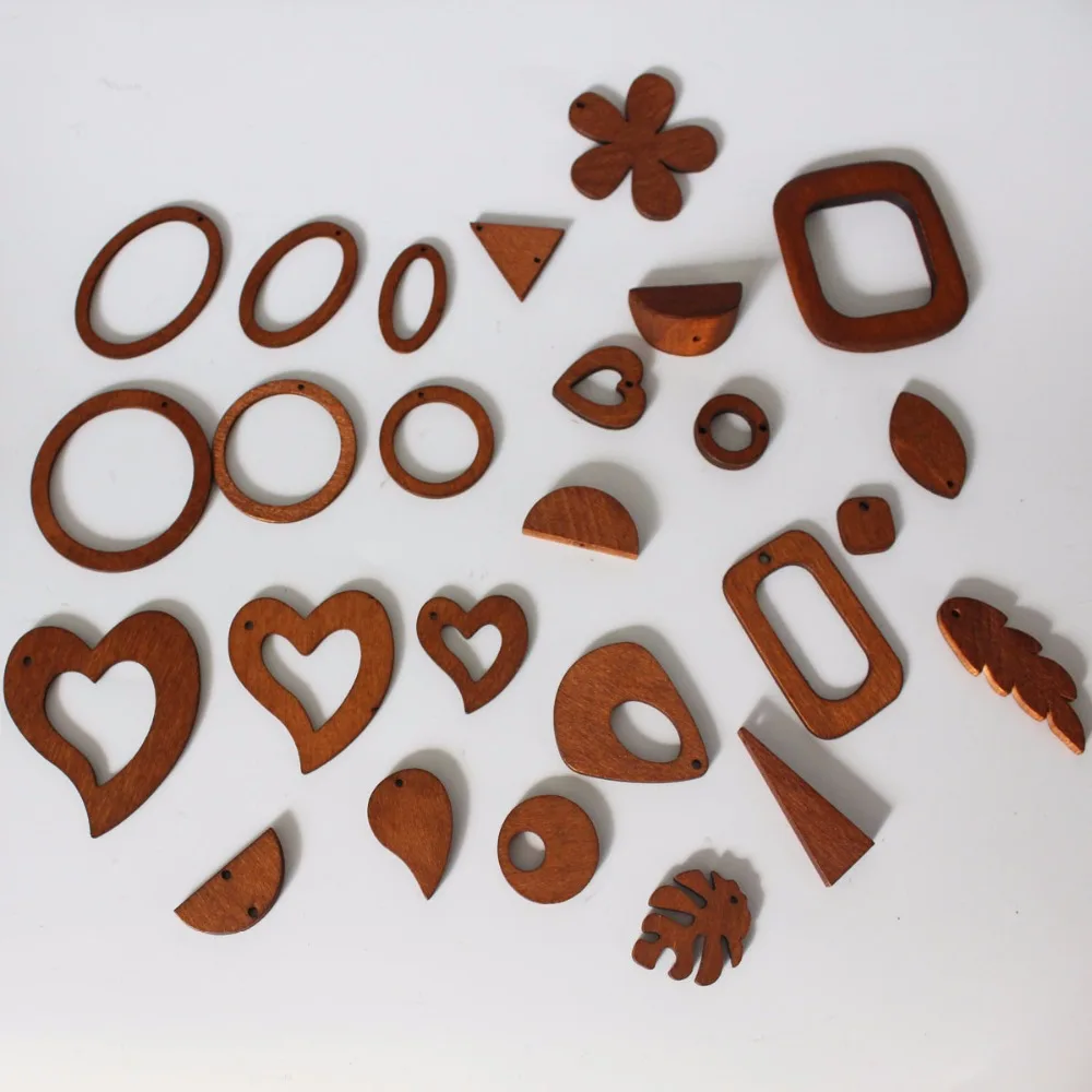 100 шт. подвески и ожерелья для сережек|pendants for earrings making|pendant mixwooden beads geometric |