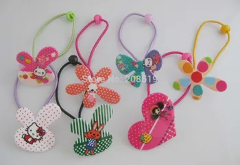

HJ0098 Children Girl Hair Bands 6 Pairs (12pcs) cartoon headwear hair accessory Elastic Bands for Girls