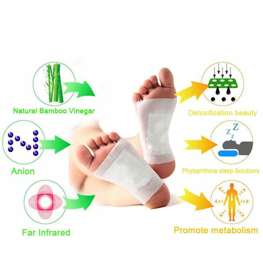 4Pcs Antistress Detox Foot Patches Pads Body Toxins Feet Slimming Cleansing Herbal Adhesive Skin Foot Massage Health Rose Flavor-5